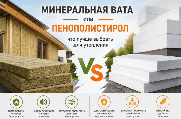 Минеральная вата или пенополистирол: что выбрать