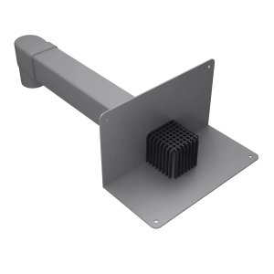 Воронка парапетная ПВХ Termoclip 100&times;100 мм, 650&nbsp;мм, с&nbsp;отводом и&nbsp;листоуловителем